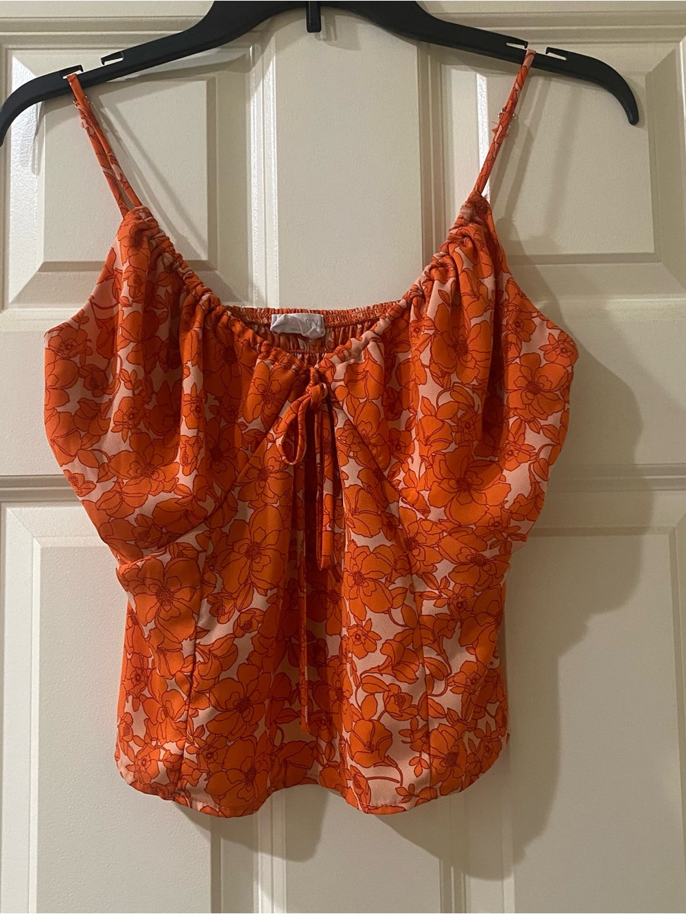 Sienna Sky Orange Floral Spaghetti Strap Cami